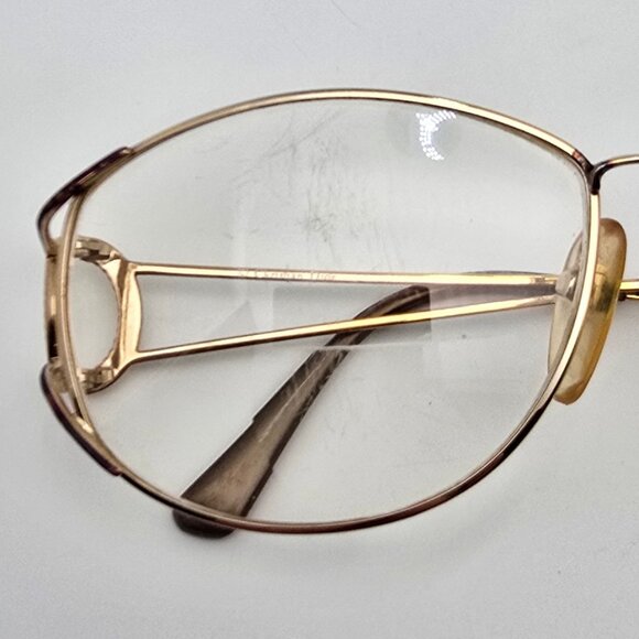 Christian Dior 2857 41 Gold Tortoise Oval Eyeglasses Frame Italy 56-16-130 main image 2